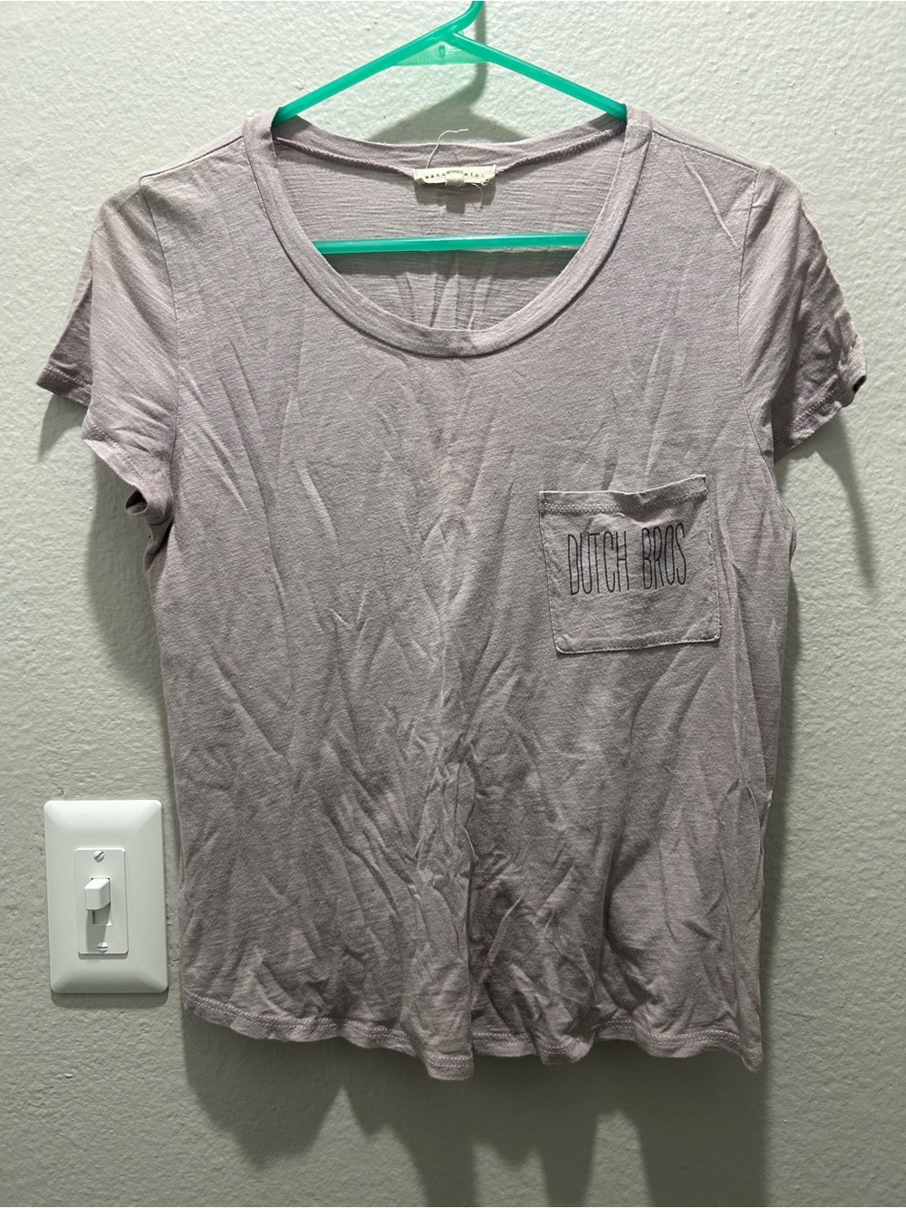Dutch Bros Light Lavender Short Sleeve Pocket Tee - Women